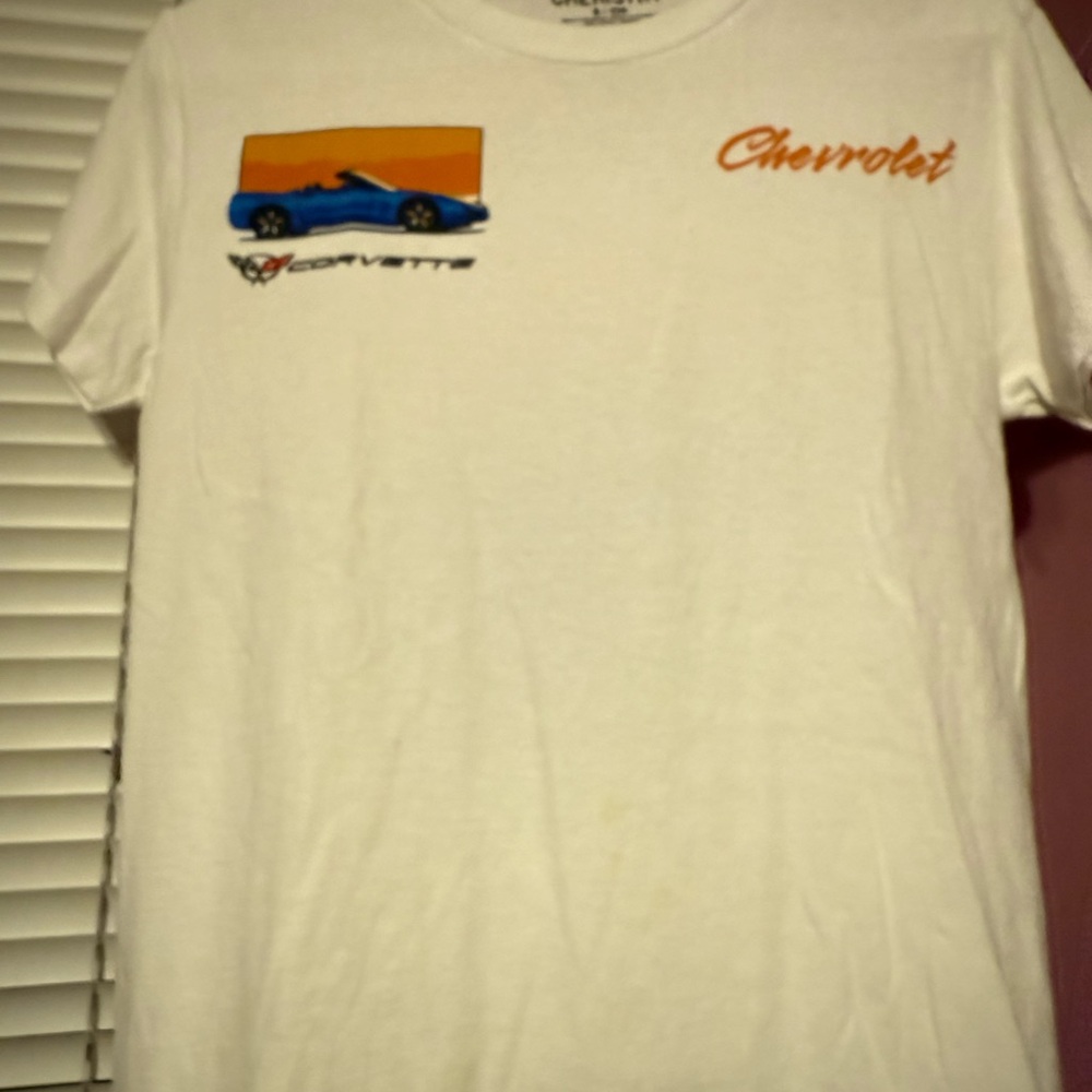 Chemistry White Tee with Blue and Orange Graphic